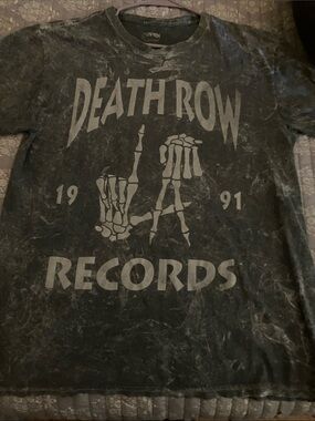 Records Graphic Crew Neck T-Shirt - Black